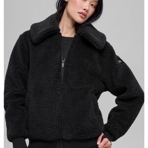 ALO Sherpa Women's Black Fleece Jacket